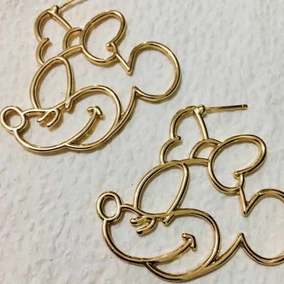 Jewelry - Disney Minnie Mouse Gold Hoop Earrings